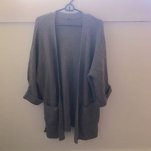 Gray knit Sweater / Duster L/XL